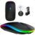 Mouse Sem Fio Recarregável Wireless Optico Led Rgb Ergonômico Sem Fio Para Pc Desktop Notebook Tablet Smartphone Davely Preto