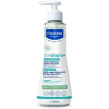 Mustela Stelatopia+ Hidratante Relipidante Antiprurido 300 ml – Hidratação Imediata e Profunda para Peles Secas e Extremamente Secas Seguro Para Bebês, Crianças e Adultos – Sem Fragrância – Stelatopia