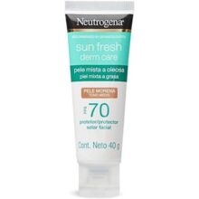 Neutrogena Sun Fresh Protetor Solar Facial Para Pele Oleosa Derm Care Pele Morena FPS 70,40g