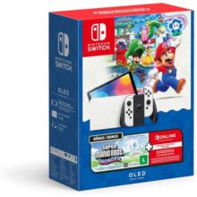 Nintendo, Console, Switch Oled + Super Mario Bros. Wonder + 12 Meses Assinatura Nintendo