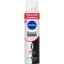 NIVEA Desodorante Antitranspirante Aerossol Invisible Black & White Clear 200ml – Proteção eficaz de 48 horas contra suor e mau odor, elimina 99,9% das bactérias e evita manchas em roupas