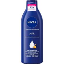 NIVEA Hidratante Corporal Milk Pele Seca – Nutrição intensa para pele seca a extrasseca, com fórmula cremosa que deixa a pele macia, cheirosa e hidratada por 48h – 400ml