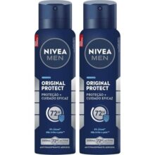 NIVEA Kit Desodorantes Antitranspirante Aerosol Nivea Men Original Protect 48h 150ml – 2 UNIDADES