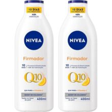 NIVEA Kit Loção Hidratante Firmador Q10 + Vitamina C para Todos os Tipos de Pele 400ml