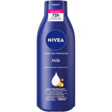 NIVEA Loção Deo-Hidratante Milk 200ml, Hidratação Profunda 72h, Corporal, Hialurônico Puro, Pele Seca e Extrasseca