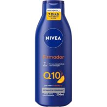 NIVEA Loção Hidratante Firmador Q10 + Vitamina C 200ml, Hidratação Intensa 48h, Pele Firme e Elasticidade, Corporal, Pele Seca e Extrasseca