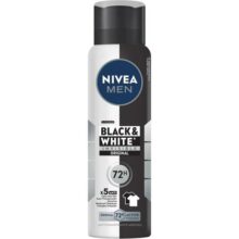 Nivea Men Desodorante Antitranspirante Aerossol Invisible Black & White Fresh 150ml – Proteção Prolongada De 48h, Cuidado Suave, Ação Antibacteriana, Fórmula 5 Em 1: Anti-manchas