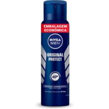 Nivea Men Desodorante Antitranspirante Aerossol Original Protect 200ml – Proteção Eficaz De 48 Horas Contra Suor E Mau Odor, Desenvolvido Especialmente Para Prevenir Irritações Na Pele