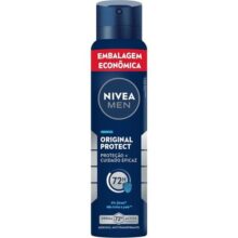 Nivea Men Desodorante Antitranspirante Aerossol Original Protect 200ml – Proteção Eficaz De 48 Horas Contra Suor E Mau Odor, Desenvolvido Especialmente Para Prevenir Irritações Na Pele