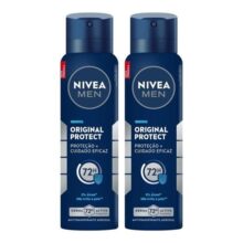 NIVEA MEN Desodorante Antitranspirante Aerossol Original Protect 48h 150ml (kit 2 unidades)