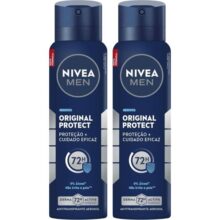 NIVEA MEN Kit Desodorante Antitranspirante Aerossol Original Protect 48h 150ml (2 Unidades)