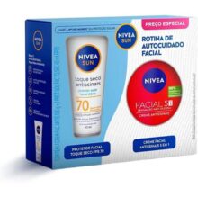 Nivea Prot Sol Facial T.seco Fps70 40ml + Nivea Creme Facial Antissinais 100g