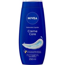 Nivea Sabonete Líquido Creme Care 250ml, Limpeza Suave, Banho, Hidrata E Protege, Uso Diário, Todas As Peles