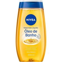 NIVEA Sabonete Líquido Óleo de Banho 200ml – Com 55% de óleos naturais produz espuma cremosa e proporciona hidratação intensa maciez e cuidado único c
