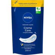 NIVEA Sabonete Líquido Refil Creme Care 200ml – Sensação de pele intensamente hidratada com o melhor do NIVEA Creme