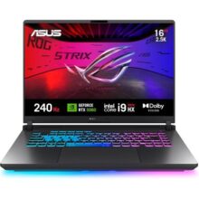 Notebook ASUS ROG Strix G16, Intel Core i9, RTX 5060, 16 GB, 512 GB SSD W11 Home, 16.0”, Eclipse Gray – G615JMR-S5001W