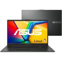 Notebook ASUS VivoBook Go 15, AMD RYZEN 3 7320U, 4 GB, 128 GB SSD, KeepOS, Tela 15,6″ FHD, Mixed Black – E1504FA-NJ1291
