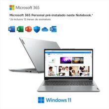 Notebook Lenovo Ideapad 1i Celeron Office 365 4gb 128gb W11