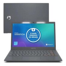 Notebook Positivo Vision C14 Lumina Bar Celeron, 4GB 128GB eMMC, Tela 14 Polegadas HD Antirreflexo, Windows 11, Tecla Link – Cinza