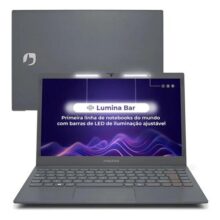 Notebook Positivo Vision C14 Lumina BAR Celeron 4GB 256GB eMMC Tela 14 Polegadas HD Antirreflexo Linux Tecla Link – Cinza