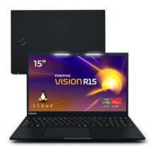 Notebook Positivo Vision R15 Lumina Bar, Amd Ryzen 5 8gb 256gb, Tela 15 Polegadas Full Hd Antirreflexo, Linux – Preto