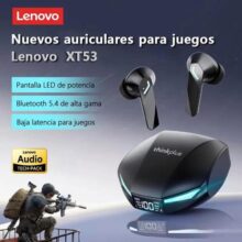 Novo Fone De Ouvido Lenovo GM2 Plus xt53 sem fio Bluetooth 5.4 LED display digital à prova D’água com cancelamento de