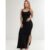 Novo Vestido Longo Alcinha Canelado Fenda Lateral Casual