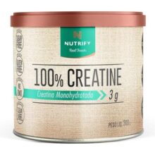 Nutrify – 100% Creatine 3g de Creatina por Dose – Suplemento Alimentar para Suporte Energético – Sem Glúten, Sem Lactose, Sem Açúcar, Vegana – Lata 300g