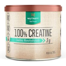 Nutrify – 100% Creatine 3g de Creatina por Dose – Suplemento Alimentar para Suporte Energético – Sem Glúten, Sem Lactose, Sem Açúcar, Vegana – Lata 300g