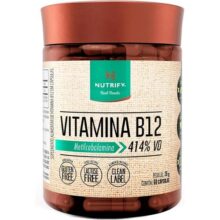 Nutrify – Vitamina B12 – Metilcobalamina 414% VD – Multivitamínico – Suplemento Alimentar para o Metabolismo Energético – Vegano e Livre de Aditivos Artificiais – 60 Cápsulas