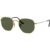 Óculos de Sol Ray-Ban Hexagonal 0RB3548NL 001 Tam 54 Ouro – Lentes Verde