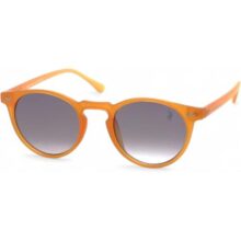 Óculos de Sol Unissex Redondo Polo London Club, Lente UV400 Policarbonato + Case, Laranja
