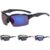 Óculos Esportivo para Ciclismo Corrida Pesca MTB – Lente Espelhada com Proteção UV400 e Armação Leve Antiderrapante (Preto/azul)