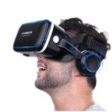 Óculos Vr Realidade Virtual 3D Com Fone De Ouvido E ControleSuporte para Celular 4.0-6.53”