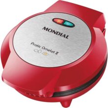 Omeleteira Pratic Omelet II, Mondial, Vermelho/Inox, 800W, 220V – OM-04-RI