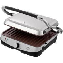 Oster Grill Bioceramic 2 Em 1, 220V, Inox, 1500W, CKSTPA4881