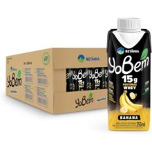 Pack YoBem Bebida Proteica Banana 15g de Proteínas Whey – 24 Unidades