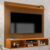 Painel Suspenso Everest TV Até 50″ Cor Naturale MDP Design Ripado 3 Nichos