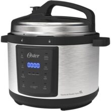 Panela de Pressão Elétrica Oster, Digital, 5L, 110V, Inox/Preta, 900W, OPAN920