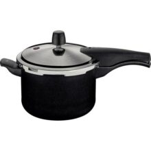 Panela de Pressão Tramontina Vancouver Effect em Alumínio com Revestimento Interno e Externo em Antiaderente Starflon Max Preto 20 cm 45 L