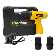 Parafusadeira 12v 1350rpm 3/8  2×1.2ah Com Maleta Titanium