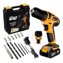 Parafusadeira e Furadeira a Bateria WAP BPF 12K3 12V Com Maleta Bivolt