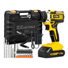 Parafusadeira E Furadeira Impacto The Black Tools Tb-21pw 21v 3/8 Cor Amarelo Frequência 50/60 Hz 127/220v