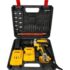 Jogo De Ferramentas 169 Peças Com Maleta E Furadeira Parafusadeira Sem Fio A Bateria Tb-12e 12v 3/8 10mm The Black Tools