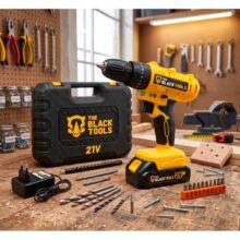 Parafusadeira Furadeira 21v 2 Baterias Profissional Bivolt Amarelo 127/220v 50/60hz