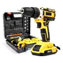 Parafusadeira Furadeira 48v Profissional 2 Baterias Sem Fio