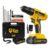 Parafusadeira Furadeira De Impacto A Bateria 21v 3/8 Bivolt 1400 Rpm Com Acessórios E Maleta Tb-21pzw The Black Tools Amarelo 127/220v 60 Hz