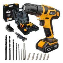 Parafusadeira Furadeira Sem Fio 12V WAP BPF 12K3 Kit Maleta