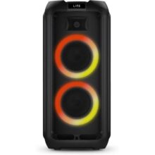 Party Speaker Philips bluetooth com luzes de led, fm, usb, cartão de memória, auxiliar, função TWS que conecta outra TAX4209, entradas para microfone e guitarra TAX4209/78