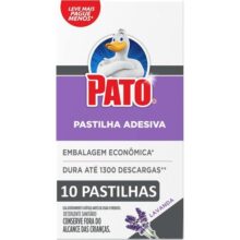 Pato Desinfetante Pastilha Sanitária Adesiva Lavanda, 10 unidades
